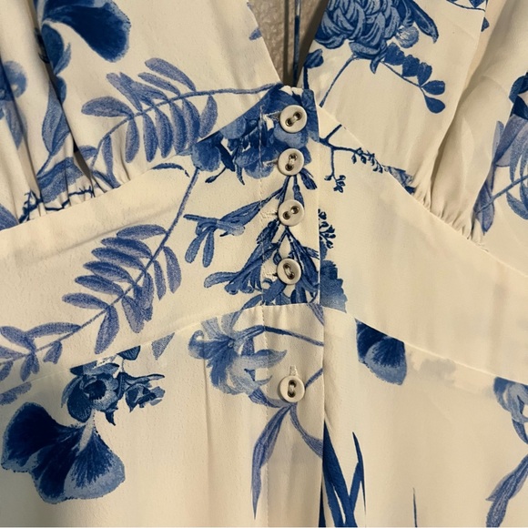NWT Lulu’s Botanical Bliss White Floral Print Flutter Sleeve Maxi Dress XL - Picture 10 of 15